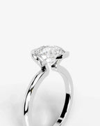 2 Carat Lab Grown Round Diamond Floating Bezel Ring