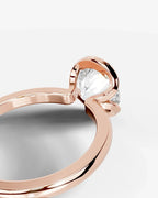 2 Carat Lab Grown Round Diamond Floating Bezel Ring