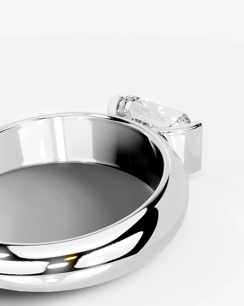 2 Carat Lab Grown Emerald Cut Diamond Gold Ring
