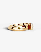 2 Carat Lab Grown Emerald Cut Diamond Gold Ring