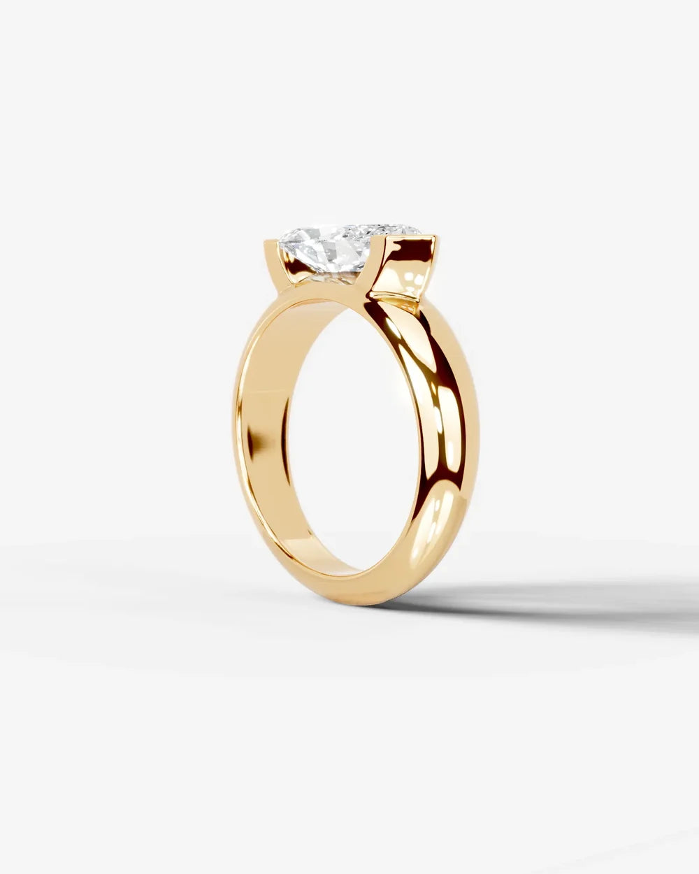 2 Carat Lab Grown Marquise Cut Diamond Gold Ring