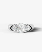 2 Carat Lab Grown Marquise Cut Diamond Gold Ring