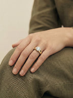 2 Carat Lab Grown Round Cut Diamond Semi-Bezel Solitaire Ring