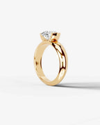 2 Carat Lab Grown Round Cut Diamond Semi-Bezel Solitaire Ring