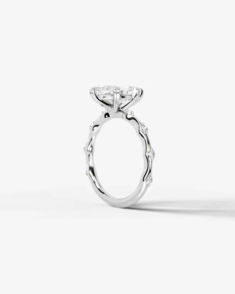 2 Carat Lab Grown Diamond Callista Marquise Cut Sidestone Engagement Ring
