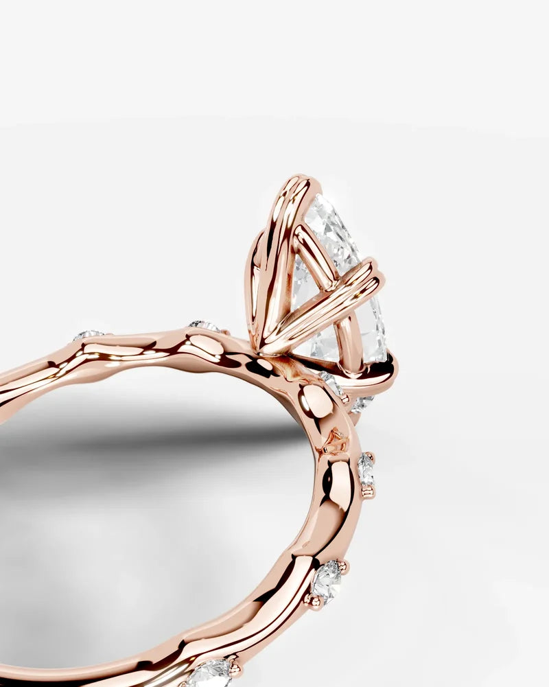 2 Carat Lab Grown Diamond Callista Marquise Cut Sidestone Engagement Ring