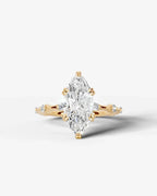 2 Carat Lab Grown Diamond Callista Marquise Cut Sidestone Engagement Ring