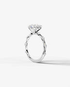 2 Carat Lab Grown Diamond Solaria Round Cut Sidestone Engagement Ring