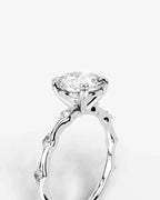 2 Carat Lab Grown Diamond Solaria Round Cut Sidestone Engagement Ring