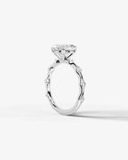 2 Carat Lab Grown Diamond Astraea Cushion Cut Sidestone Engagement Ring