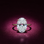 Oval Cut Lab Grown Diamond Solitaire Engagement Ring – Classic Oval Diamond Ring in Gold – Lustraa’s Elegant Oval Solitaire