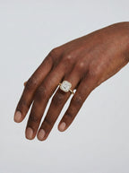 2 Carat Lab Grown Asscher Cut Diamond Halo Ring