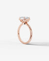 2 Carat Lab Grown Asscher Cut Diamond Halo Ring