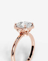 2 Carat Lab Grown Asscher Cut Diamond Halo Ring