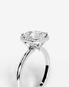 2 Carat Lab Grown Asscher Cut Diamond Halo Ring