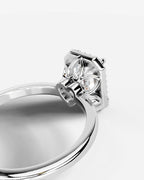 2 Carat Lab Grown Emerald Cut Diamond Halo Ring