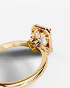 2 Carat Lab Grown Emerald Cut Diamond Halo Ring