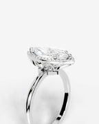 2 Carat Lab Grown Marquise Cut Diamond Halo Ring