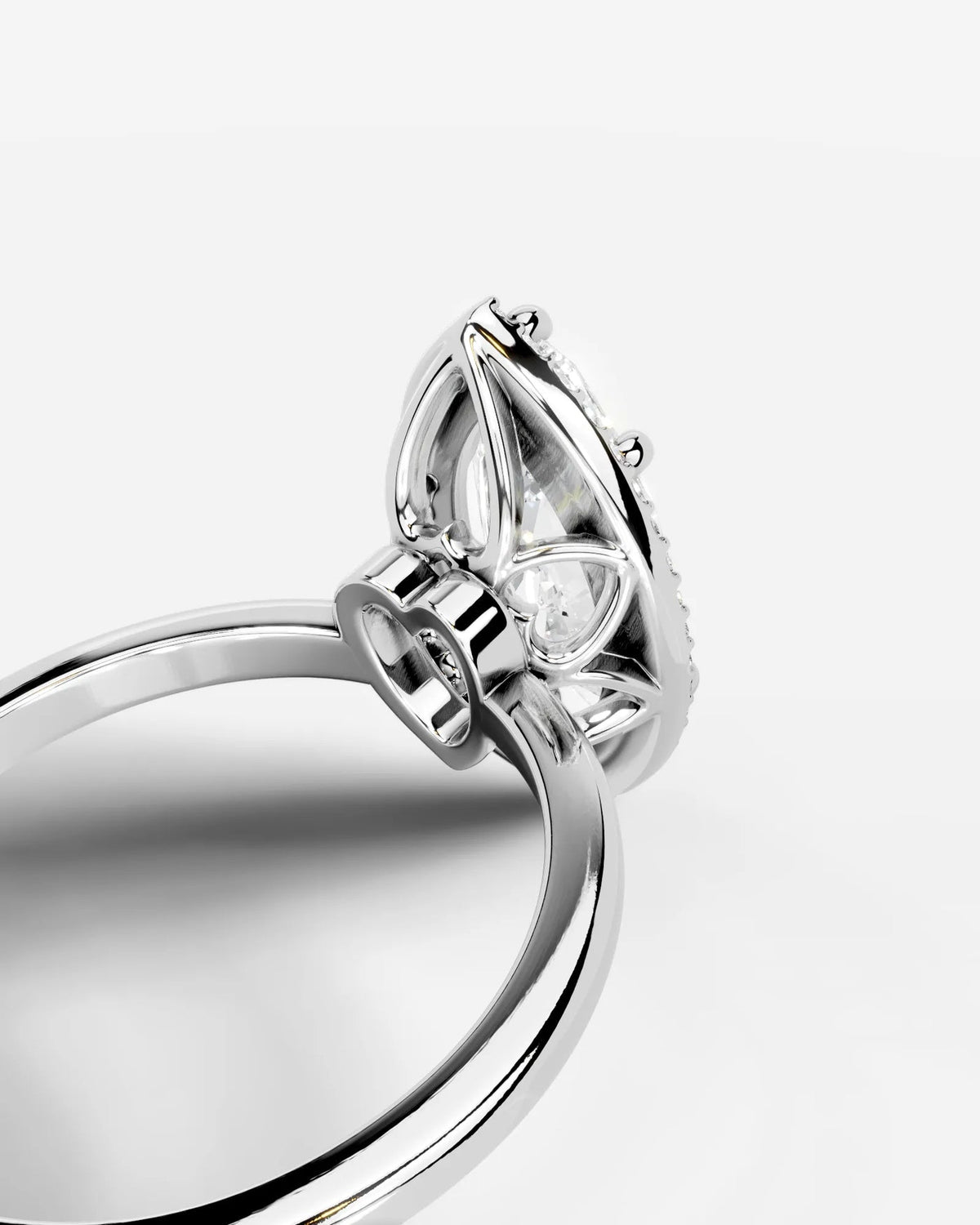 2 Carat Lab Grown Marquise Cut Diamond Halo Ring