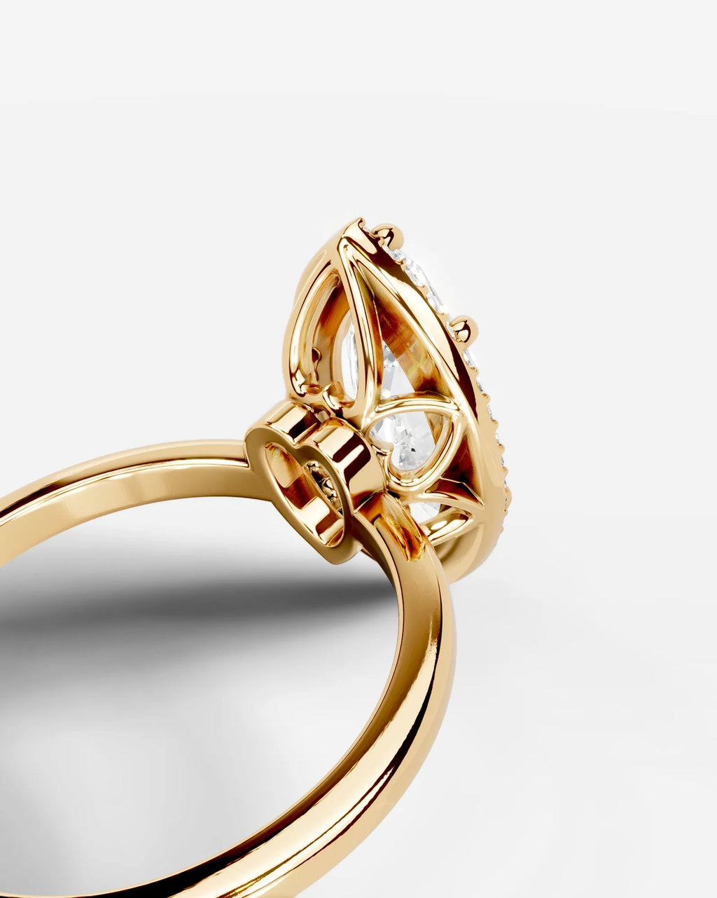 2 Carat Lab Grown Marquise Cut Diamond Halo Ring