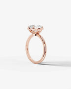 2 Carat Lab Grown Oval Diamond Halo Ring