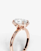 2 Carat Lab Grown Oval Diamond Halo Ring