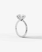 2 Carat Lab Grown Oval Diamond Halo Ring