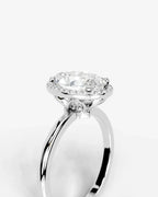 2 Carat Lab Grown Oval Diamond Halo Ring