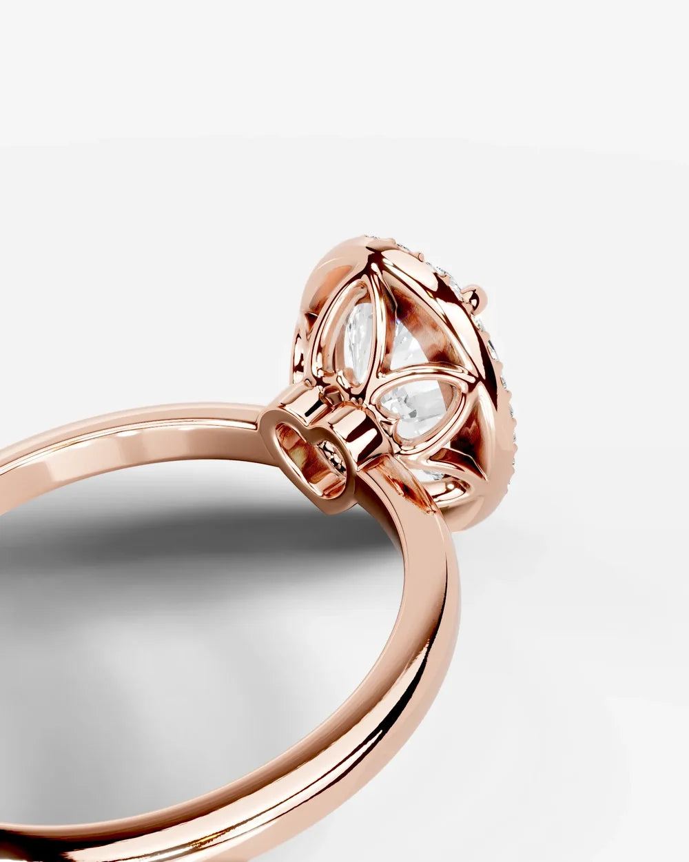 2 Carat Lab Grown Oval Diamond Halo Ring