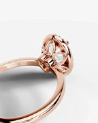 2 Carat Lab Grown Oval Diamond Halo Ring
