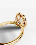 2 Carat Lab Grown Oval Diamond Halo Ring