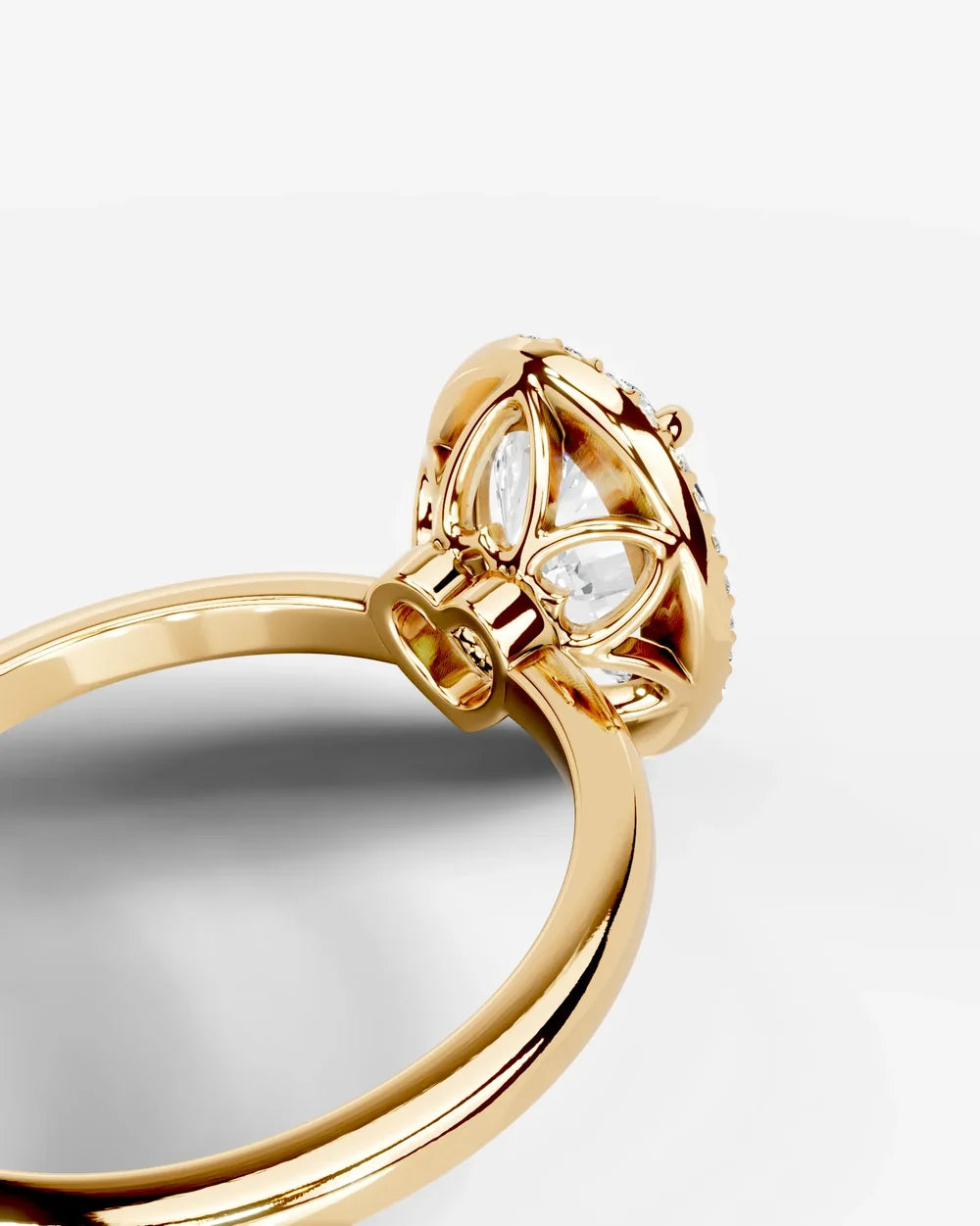 2 Carat Lab Grown Oval Diamond Halo Ring