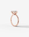 2 Carat Lab Grown Pear Cut Diamond Halo Ring