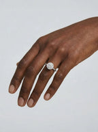 2 Carat Lab Grown Round Cut Diamond Halo Ring