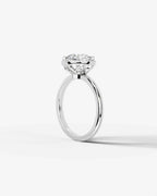 2 Carat Lab Grown Round Cut Diamond Halo Ring