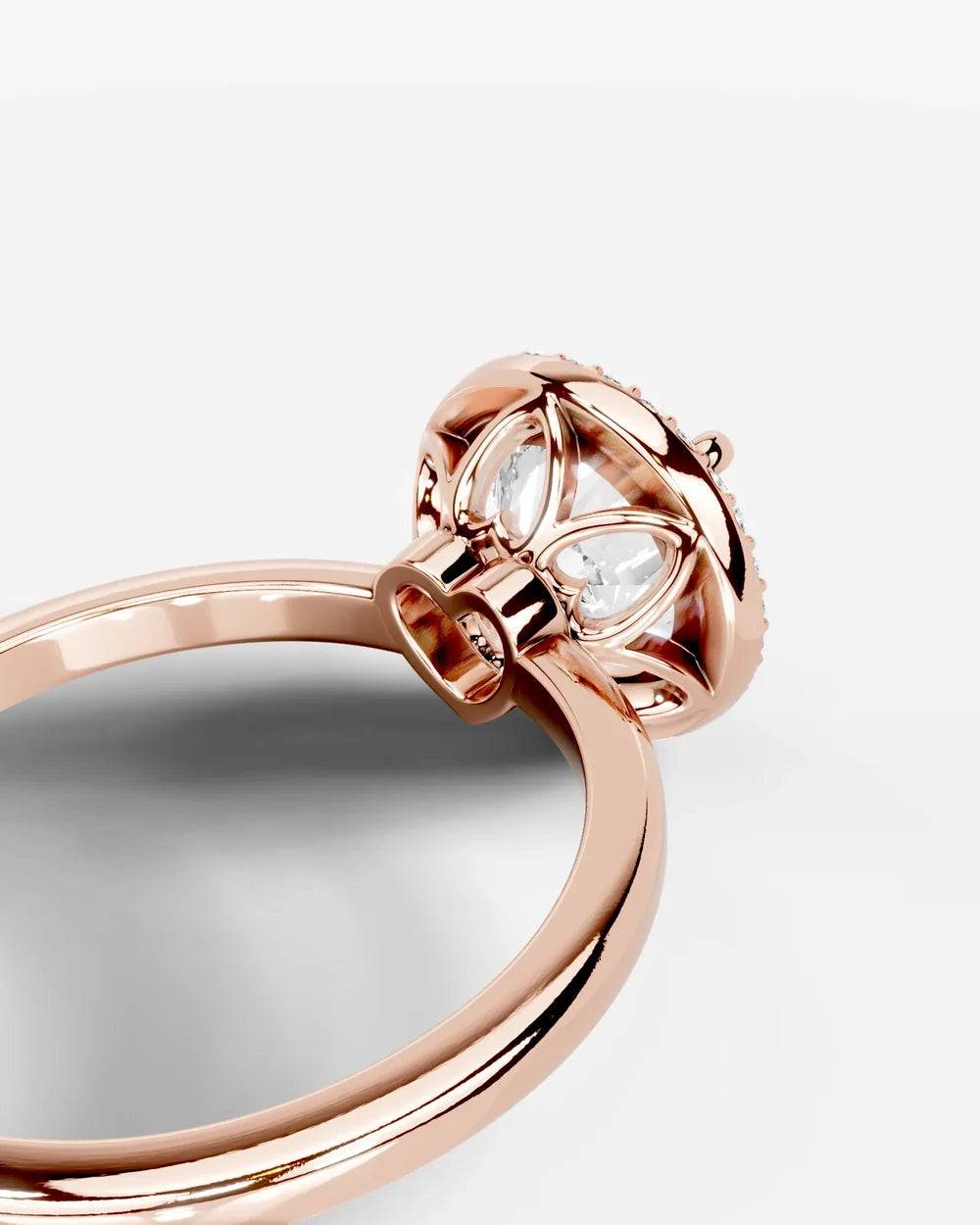 2 Carat Lab Grown Round Cut Diamond Halo Ring