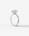 2 Carat Lab Grown Cushion Cut Diamond Halo Ring