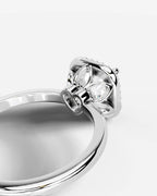 2 Carat Lab Grown Cushion Cut Diamond Halo Ring