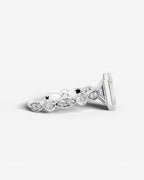 2 Carat Lab Grown Emerald Cut Bezel Set Diamond Ring