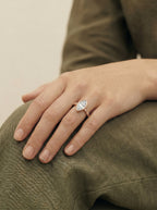 2 Carat Lab Grown Marquise Cut Bezel Set Diamond Ring