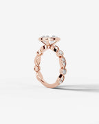 2 Carat Lab Grown Oval Cut Bezel Set Diamond Statement Ring
