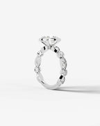 2 Carat Lab Grown Oval Cut Bezel Set Diamond Statement Ring