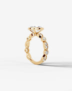 2 Carat Lab Grown Oval Cut Bezel Set Diamond Statement Ring
