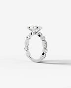 2 Carat Lab Grown Pear Cut Bezel Set Diamond Ring