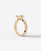 2 Carat Lab Grown Pear Cut Bezel Set Diamond Ring