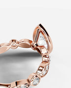 2 Carat Lab Grown Pear Cut Bezel Set Diamond Ring