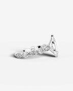 2 Carat Lab Grown Pear Cut Bezel Set Diamond Ring