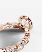 2 Carat Lab Grown Round Cut Bezel Set Diamond Ring