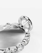 2 Carat Lab Grown Round Cut Bezel Set Diamond Ring