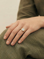 2 Carat Lab Grown Cushion Cut Bezel Set Diamond Ring